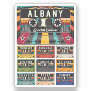 Adesivo Vintage Albany City viagem
