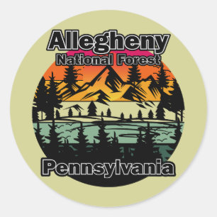 Adesivo Vintage Alegheny National Forest Pensilvânia
