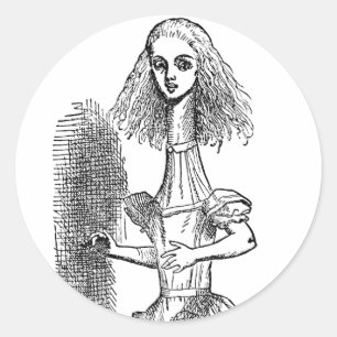 Adesivo Vintage Alice Adventures in Wonderland por Tenniel