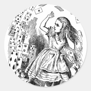 Adesivo Vintage Alice no País das Maravilhas, Cartas de Ba