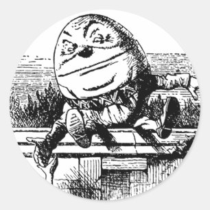Adesivo Vintage Alice no País das Maravilhas, Humpty Dump