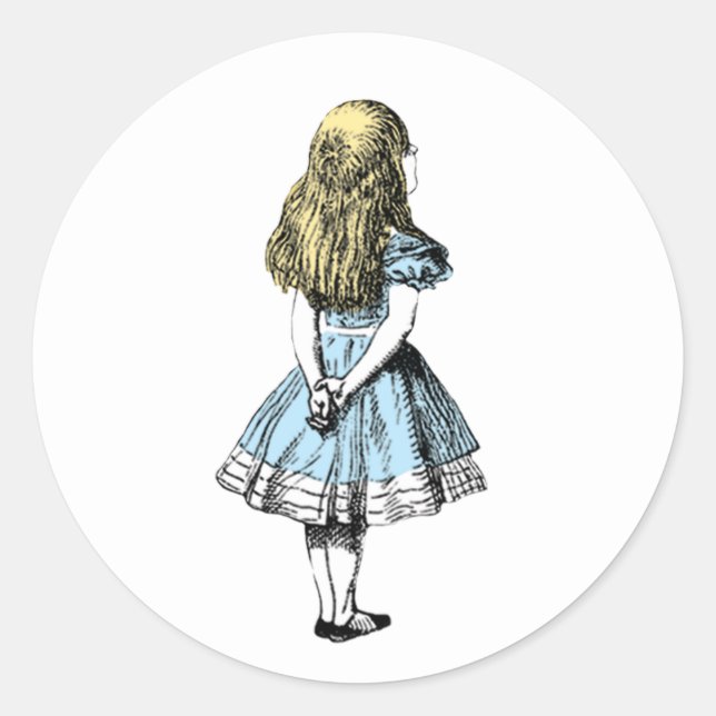 Adesivo Vintage Alice Wonderland Blue Vress (Frente)