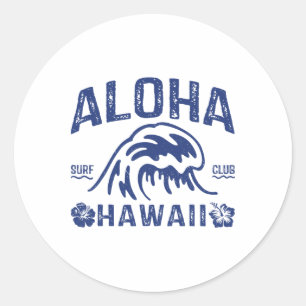 Adesivo Vintage Aloha Havaí Onda Surf Havaiano Praia Surf