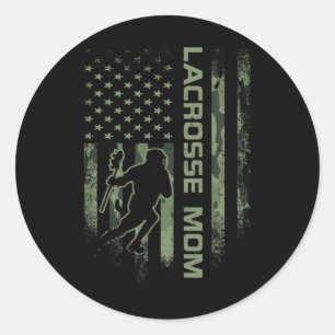 Adesivo Vintage American Camo Flag Orud Lacrosse Mãe Lax