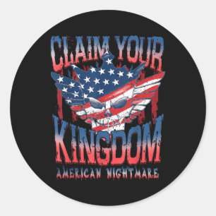Adesivo Vintage American Flag Alega Seus Reinos S
