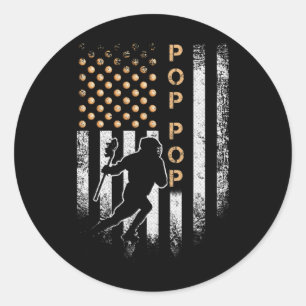 Adesivo Vintage American Flag Proud Lacrosse Pop Lax S