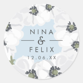 Adesivo Vintage Anemone Wedding