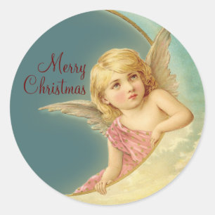 Adesivo Vintage Angel 0253 Round Sticker