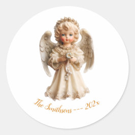 Adesivo Vintage Angel Christmas