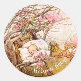 Adesivo Vintage Anne Anderson Baby in the Tree Top