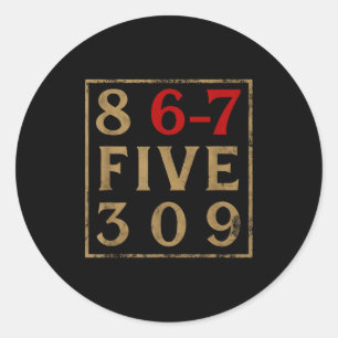 Adesivo Vintage anos 80 867 Cinco 309 Divertido Retro Gera