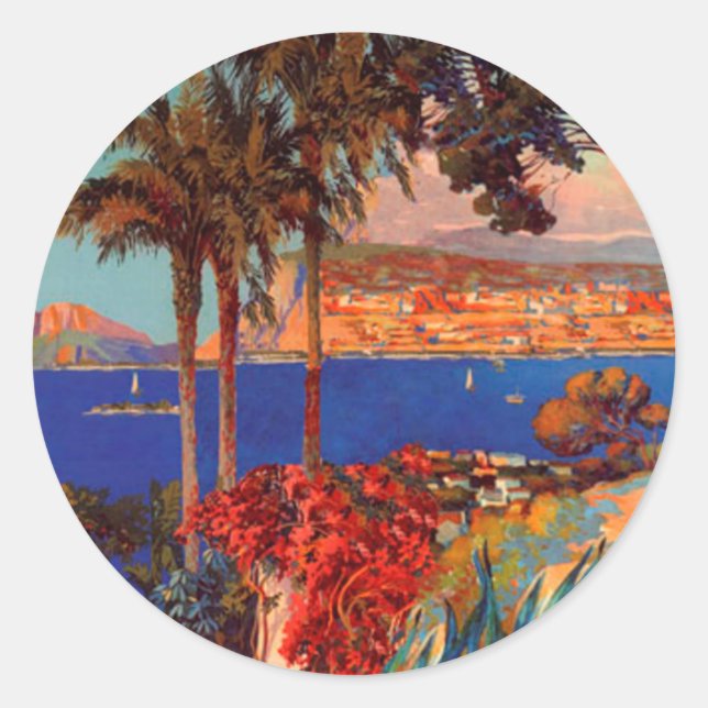 Adesivo Vintage Antibes Cote D'Azur Viagem (Frente)