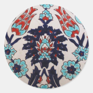 Adesivo VINTAGE antigo TULIP de azulejo Otomano turco