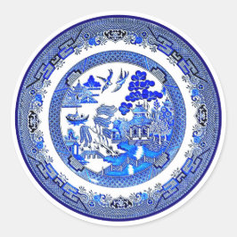 Adesivo Vintage Antique Blue Willow Pattern cerca de 1790