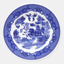 Adesivo Vintage Antique Blue Willow Pattern cerca de 1790
