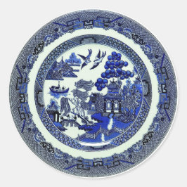 Adesivo Vintage Antique Blue Willow Pattern cerca de 1790