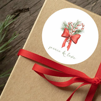 Adesivo Vintage Arco-íris de Natal Paz Amor Simples