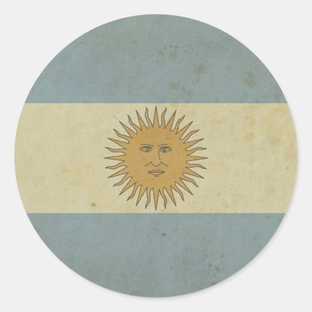 Adesivo Vintage Argentina Flag (Frente)