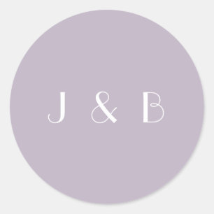 Adesivo Vintage Art Deco Dusty Lilac Monograma Simples