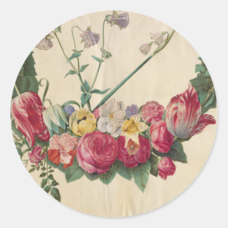 Adesivo Vintage Art Floral Wreath