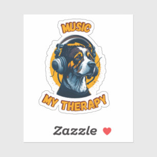 Adesivo Vintage Art Music My Therapy