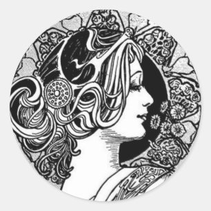 Adesivo Vintage Art Nouveau