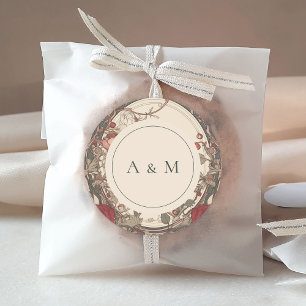 Adesivo Vintage Art Nouveau Antique Floral Sage Casamento