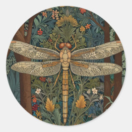 Adesivo Vintage art nouveau deco dragonfly boho chic