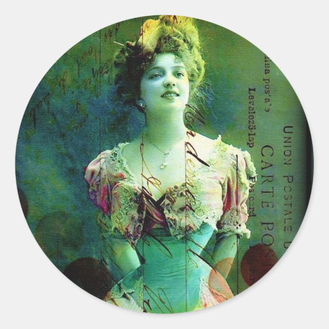 Adesivo vintage arte alterada (Frente)