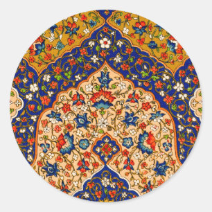 Adesivo Vintage - Arte Floral Persa Colorida