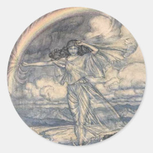 Adesivo Vintage Arthur Rackham Fairy Round Sticker