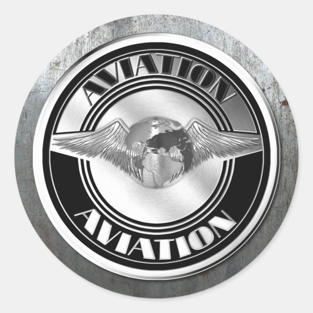 Adesivo Vintage Aviation Art (Frente)