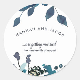 Adesivo Vintage Azul Inspirado Azul, Adicione Nome Data Ca