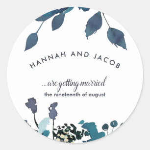 Adesivo Vintage Azul Inspirado Azul, Adicione Nome Data Ca