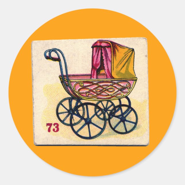 Adesivo Vintage Baby Buggy Game Card (Frente)