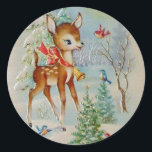 Adesivo Vintage Baby Christmas Deer<br><div class="desc">adesivo</div>