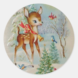Adesivo Vintage Baby Christmas Deer