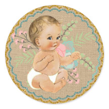 Vintage Baby e Mason Jar Sticker