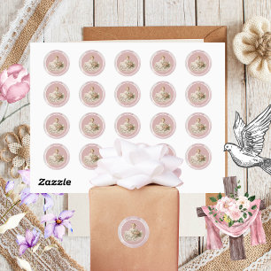 Adesivo Vintage Baby Girl Baptism