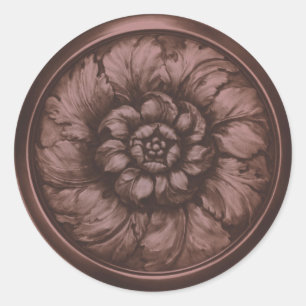 Adesivo Vintage Baroque Relevo Olhar Marrom Semi Doce