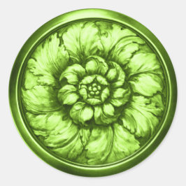 Adesivo Vintage Baroque Relevo Verde 4