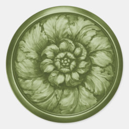 Adesivo Vintage Baroque Relevo Verde 9