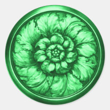 Vintage Barroco com Aspecto Repuxado Verde 12