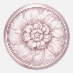 Adesivo Vintage Barroco com Relevo Rosa 30