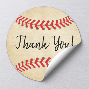 Adesivo Vintage Baseball Sport Theme All Star Obrigado