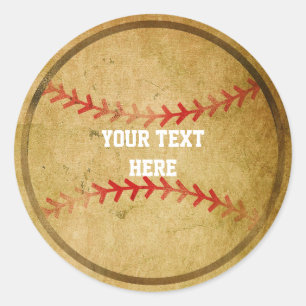 Adesivo Vintage Baseball Sports Festa de aniversário Stick