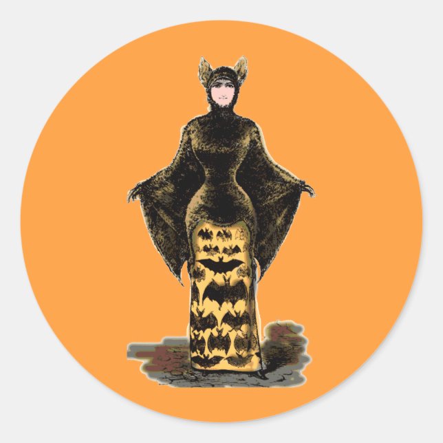 Adesivo Vintage Bat Costume (Frente)