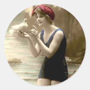 Adesivo Vintage Bathing Beauty - Stickers