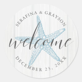 Adesivo Vintage Beach Starfish Boeing Bem-vindo