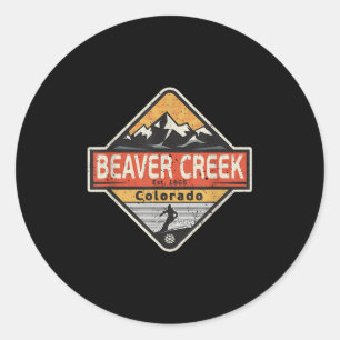 Adesivo Vintage Beaver Creek Colorado Snow Skiing Mountain